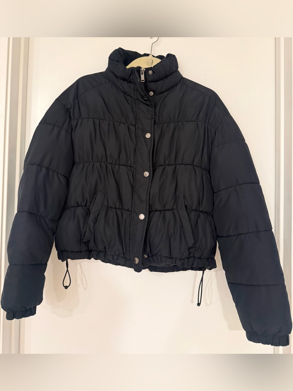 Hollister Black Quilted Puffer Jacket